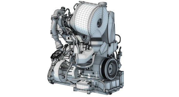 CLASSIC Volkswagen ENGINE, 3D CAD Model Library