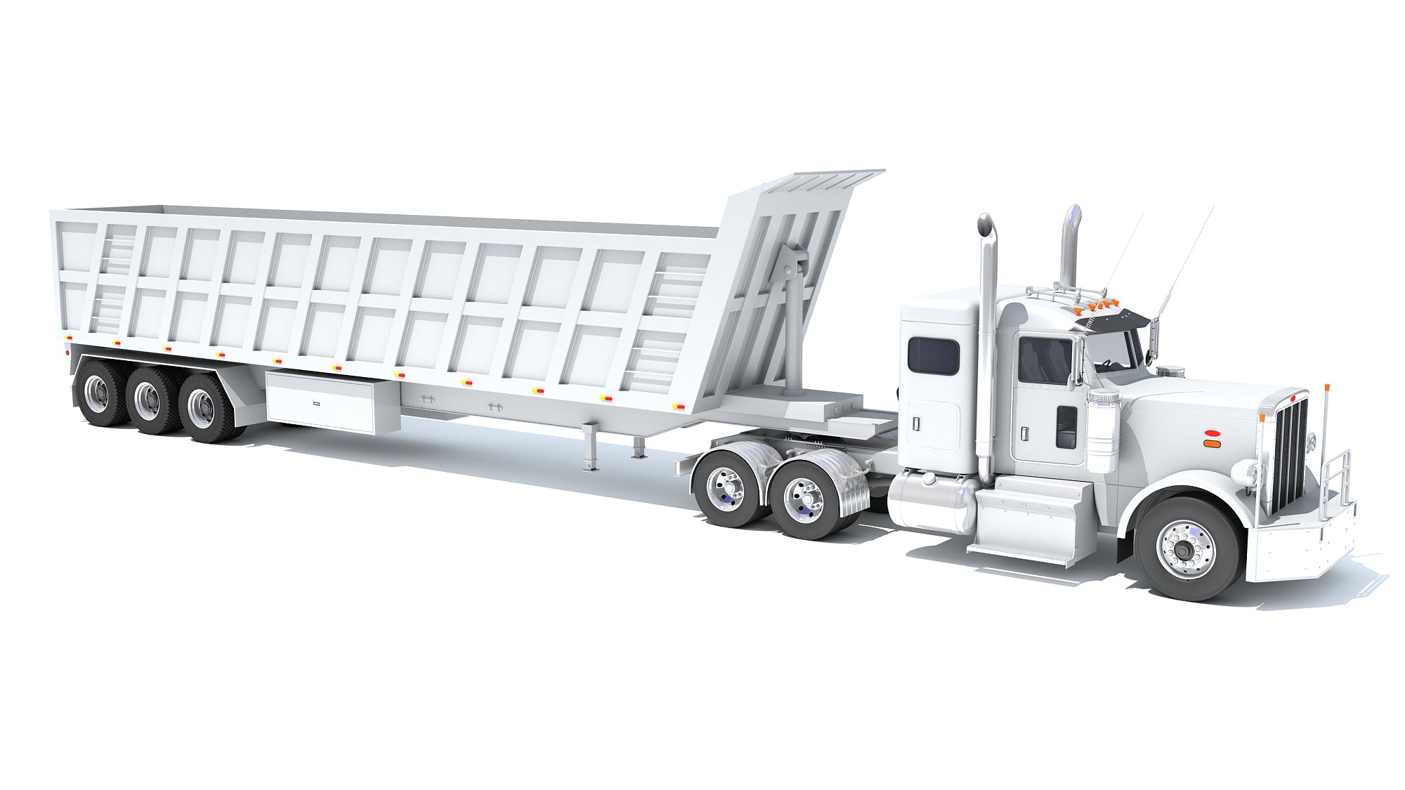 Semi Truck with Tipper Trailer