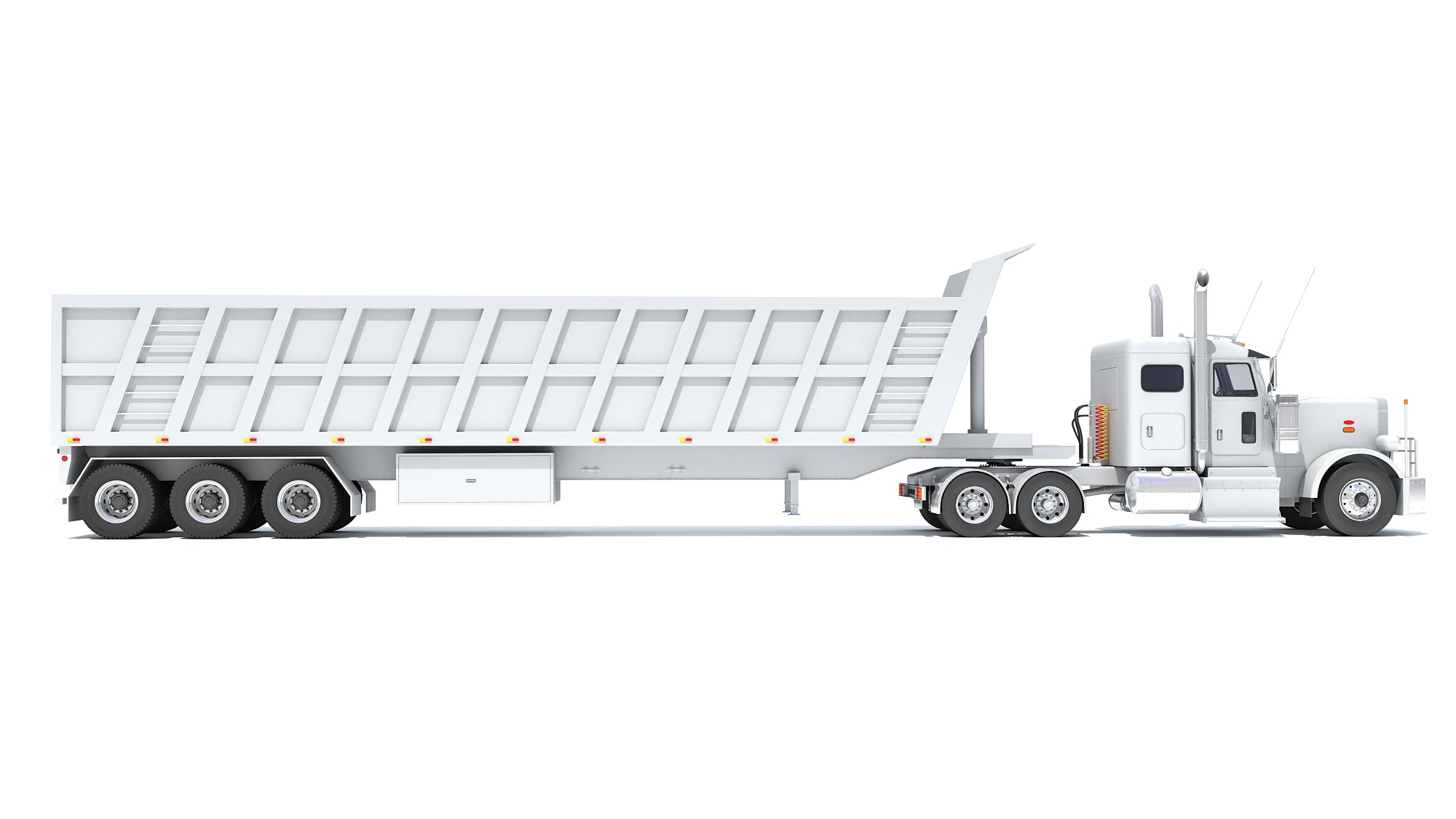 Semi Truck with Tipper Trailer