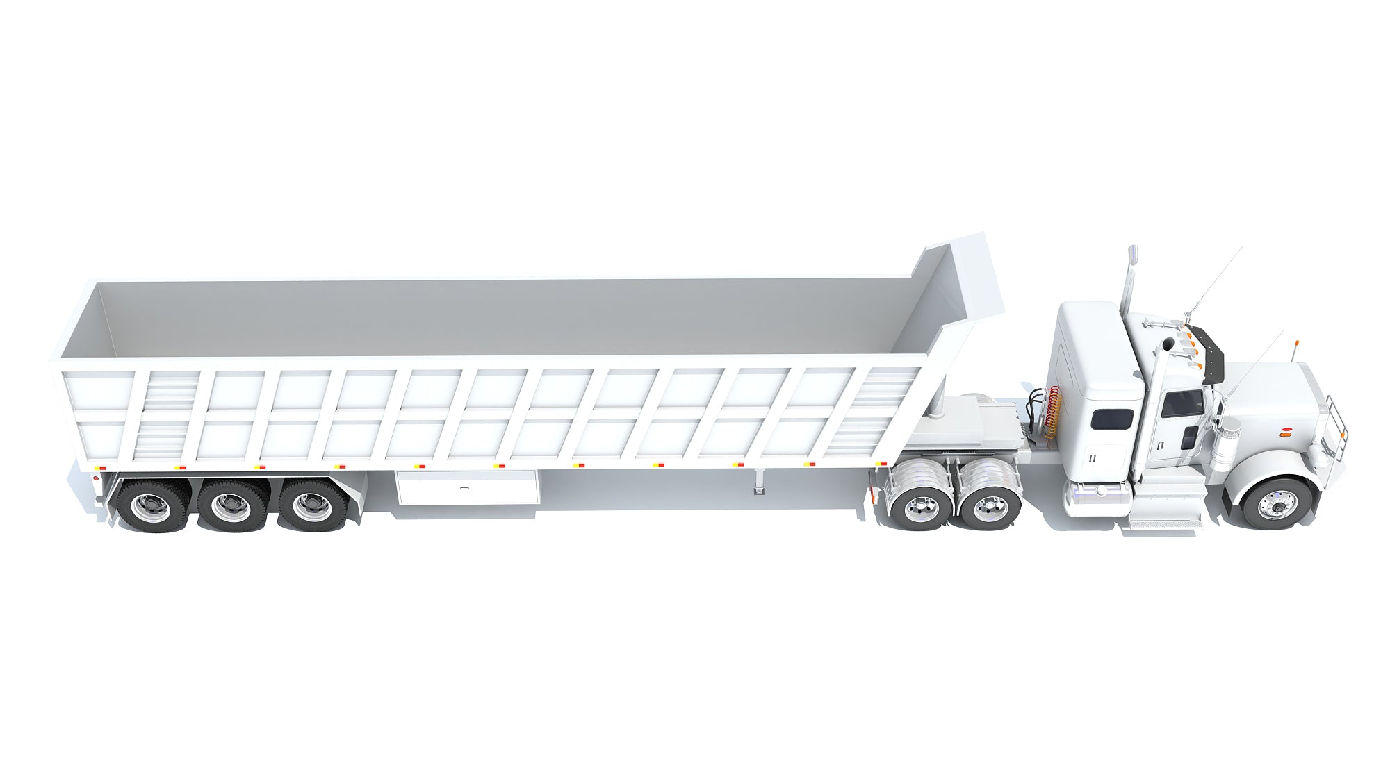 Semi Truck with Tipper Trailer