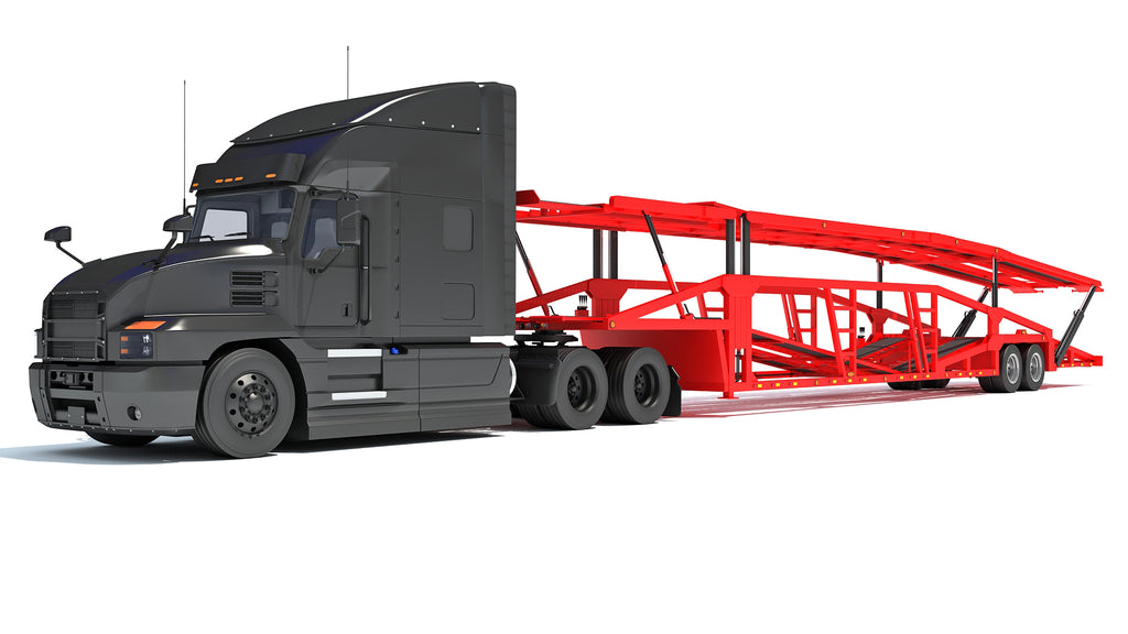 3D Models - Car Hauler Trailer Semi Truck