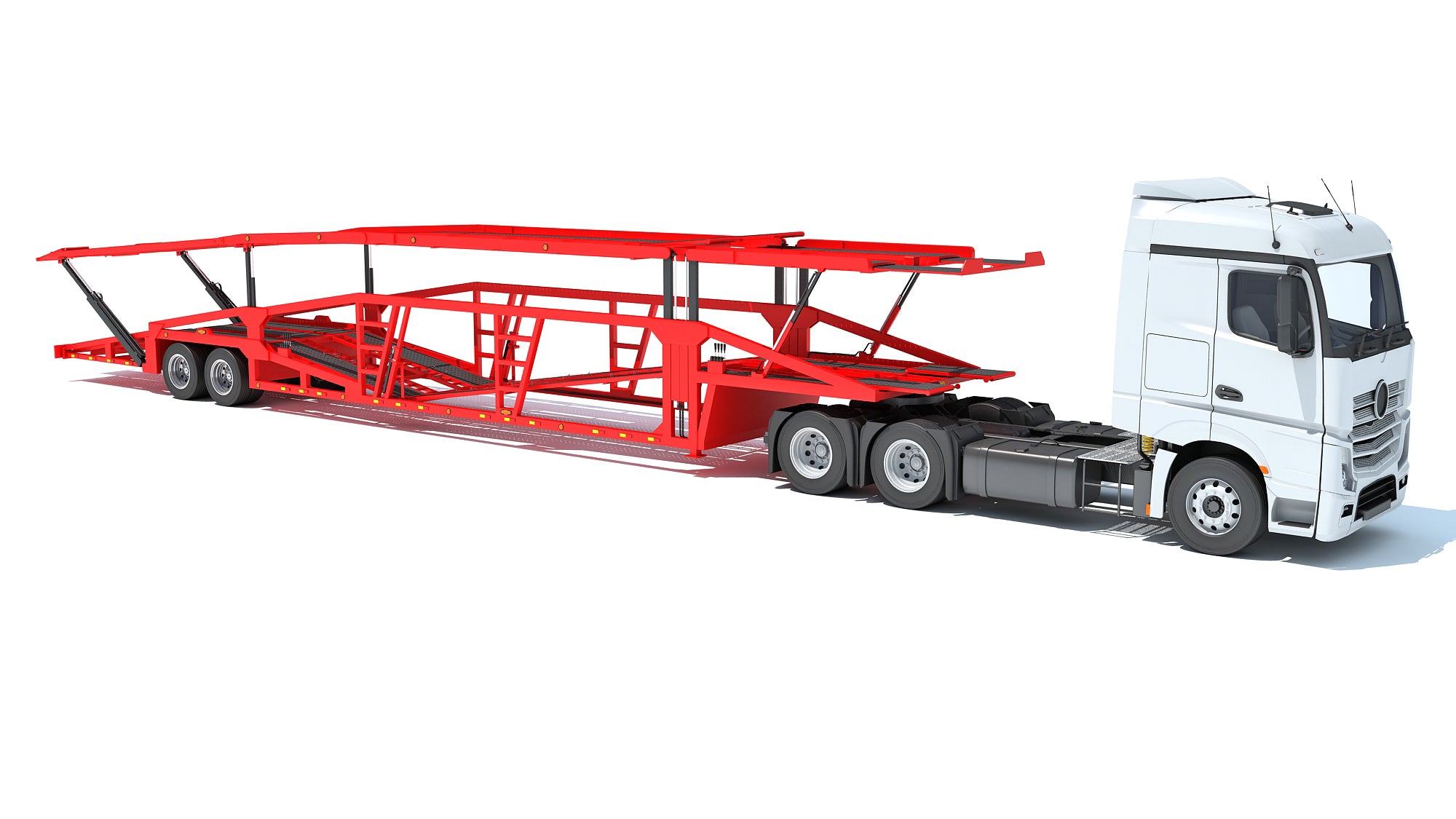 Car Transporter Semi Truck 3D