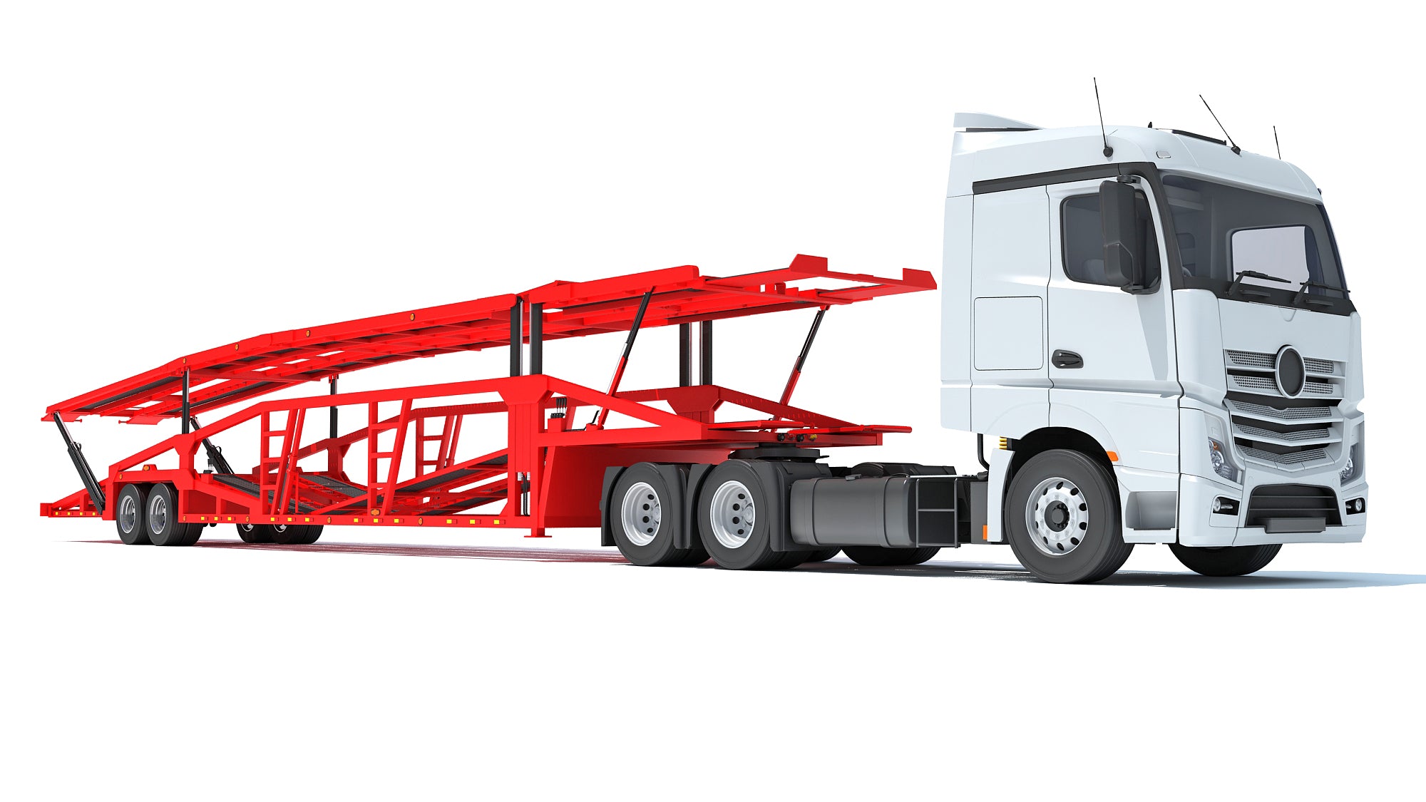 Car Transporter Semi Truck 3D