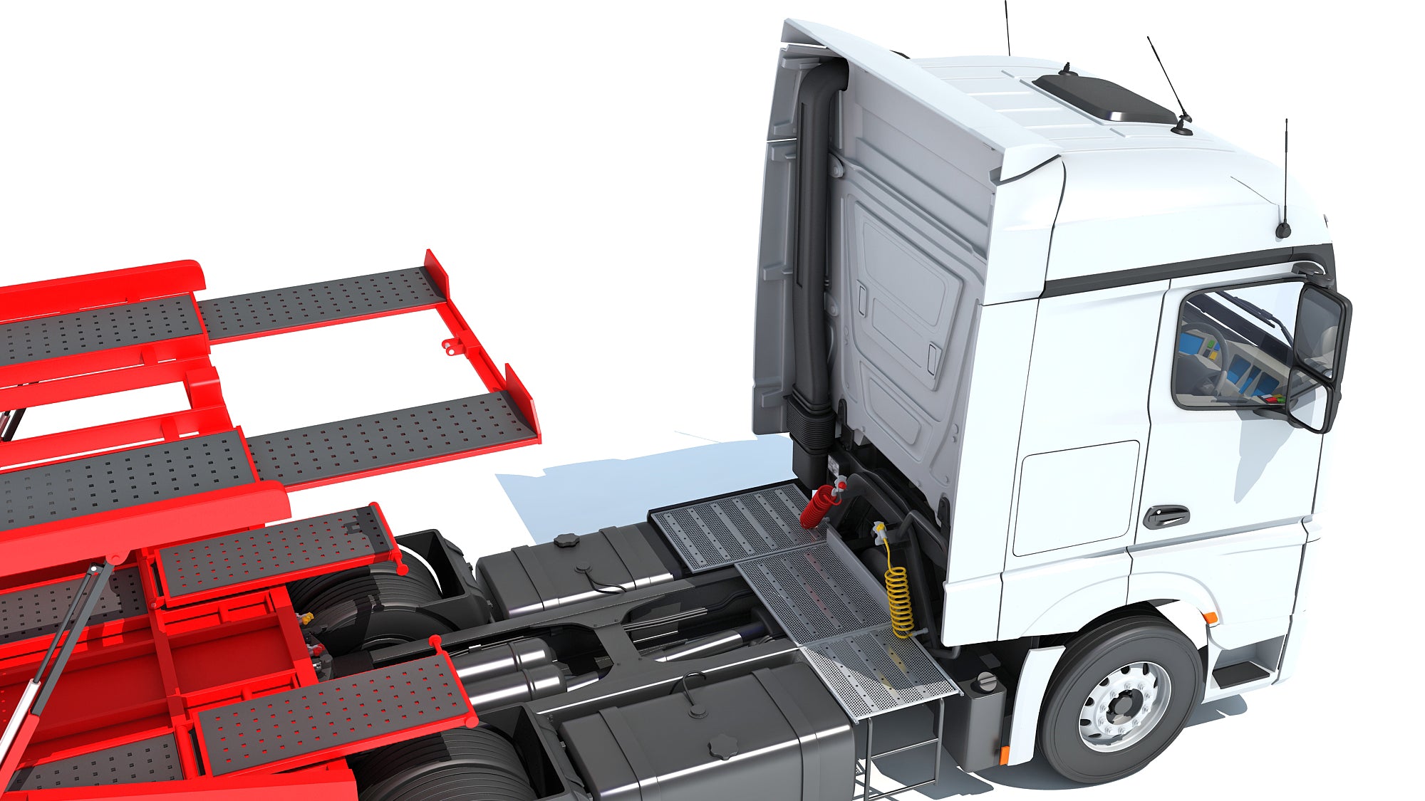 Car Transporter Semi Truck 3D