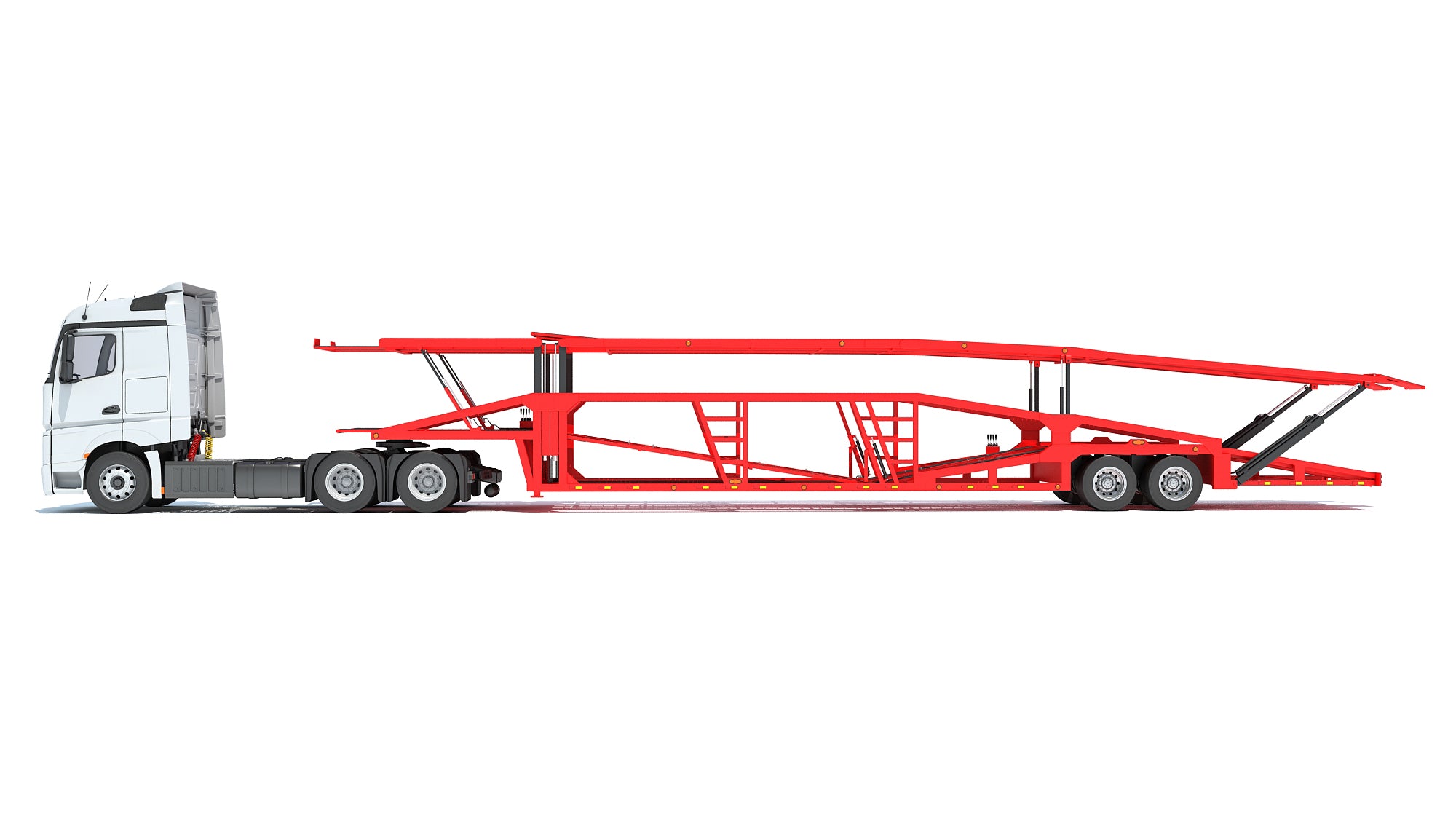 Car Transporter Semi Truck 3D