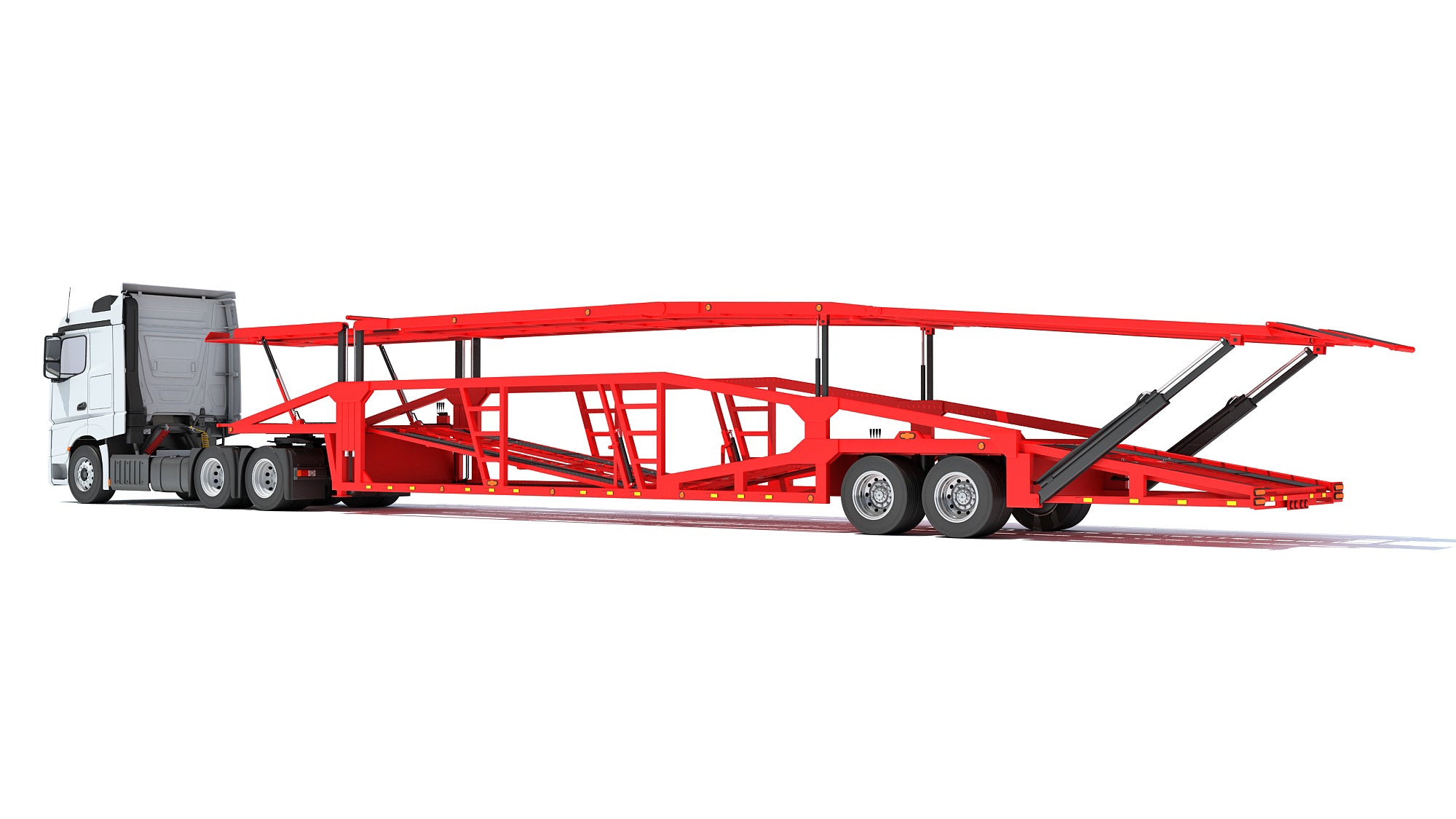 Car Transporter Semi Truck 3D