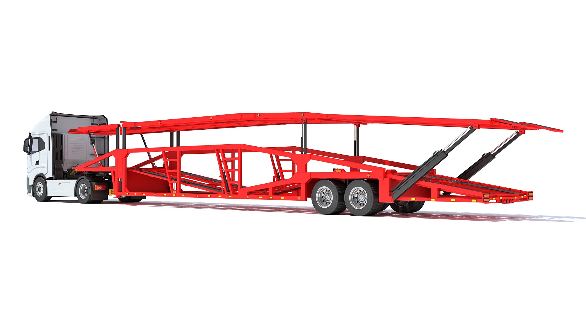 Car Transporter Semi Truck Model