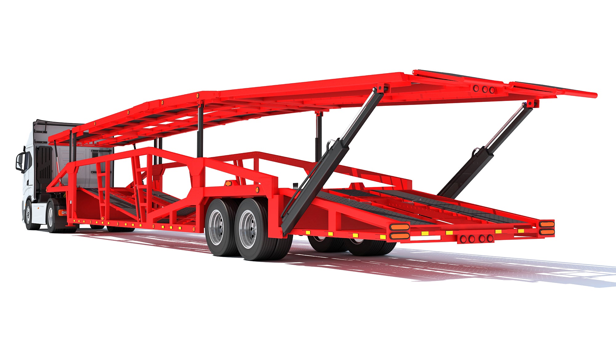 Car Transporter Semi Truck Model