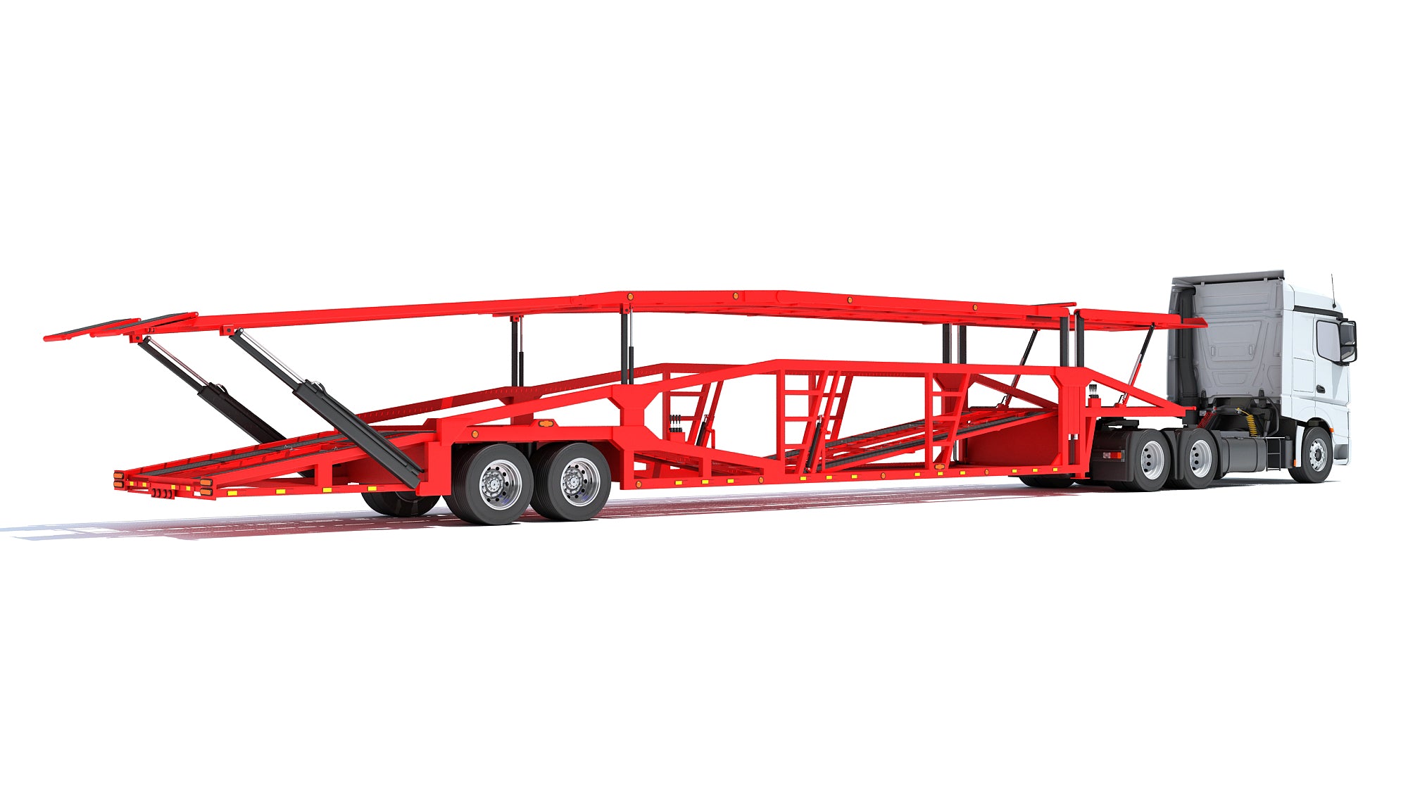 Car Transporter Semi Truck 3D