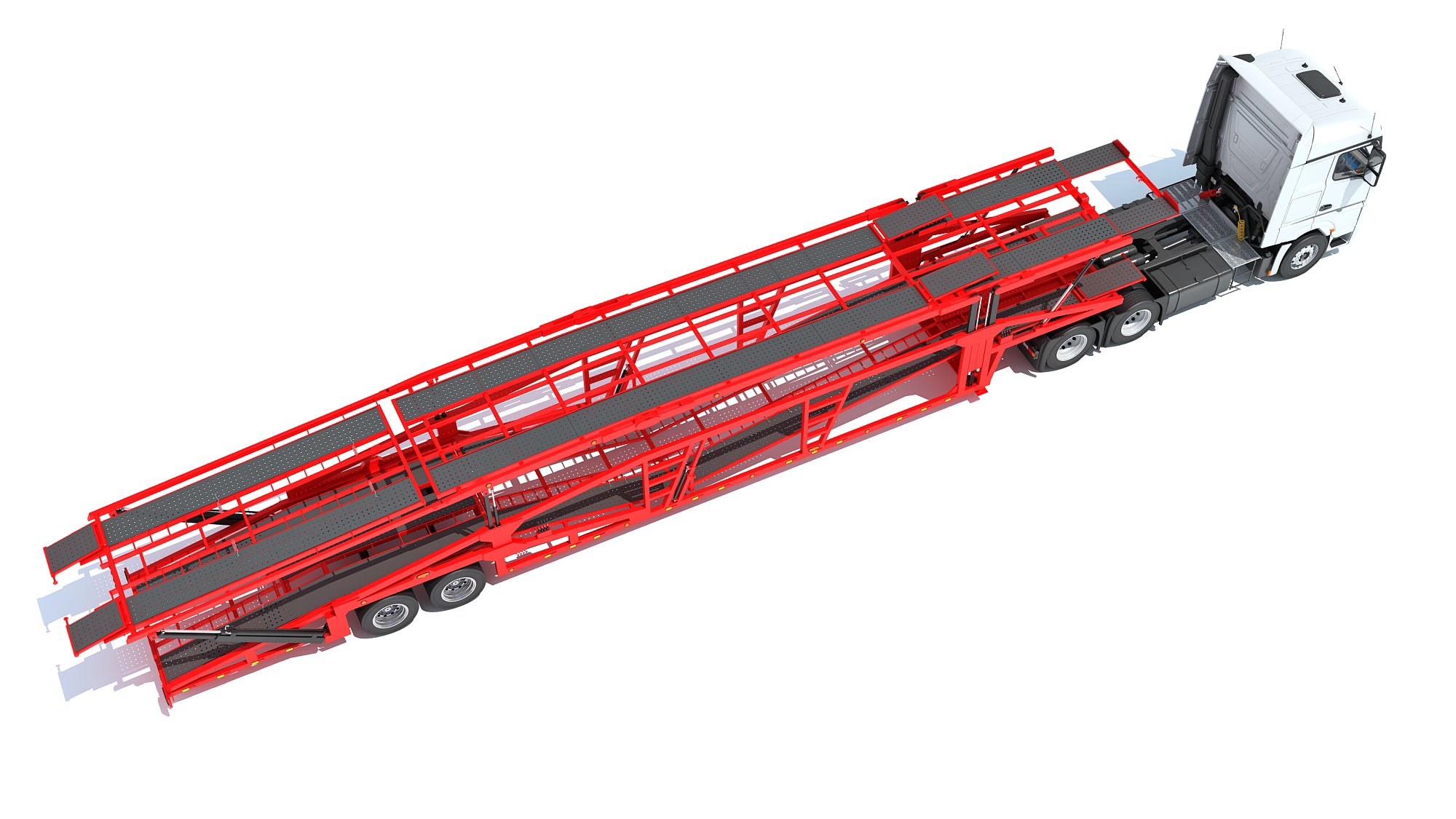 Car Transporter Semi Truck 3D