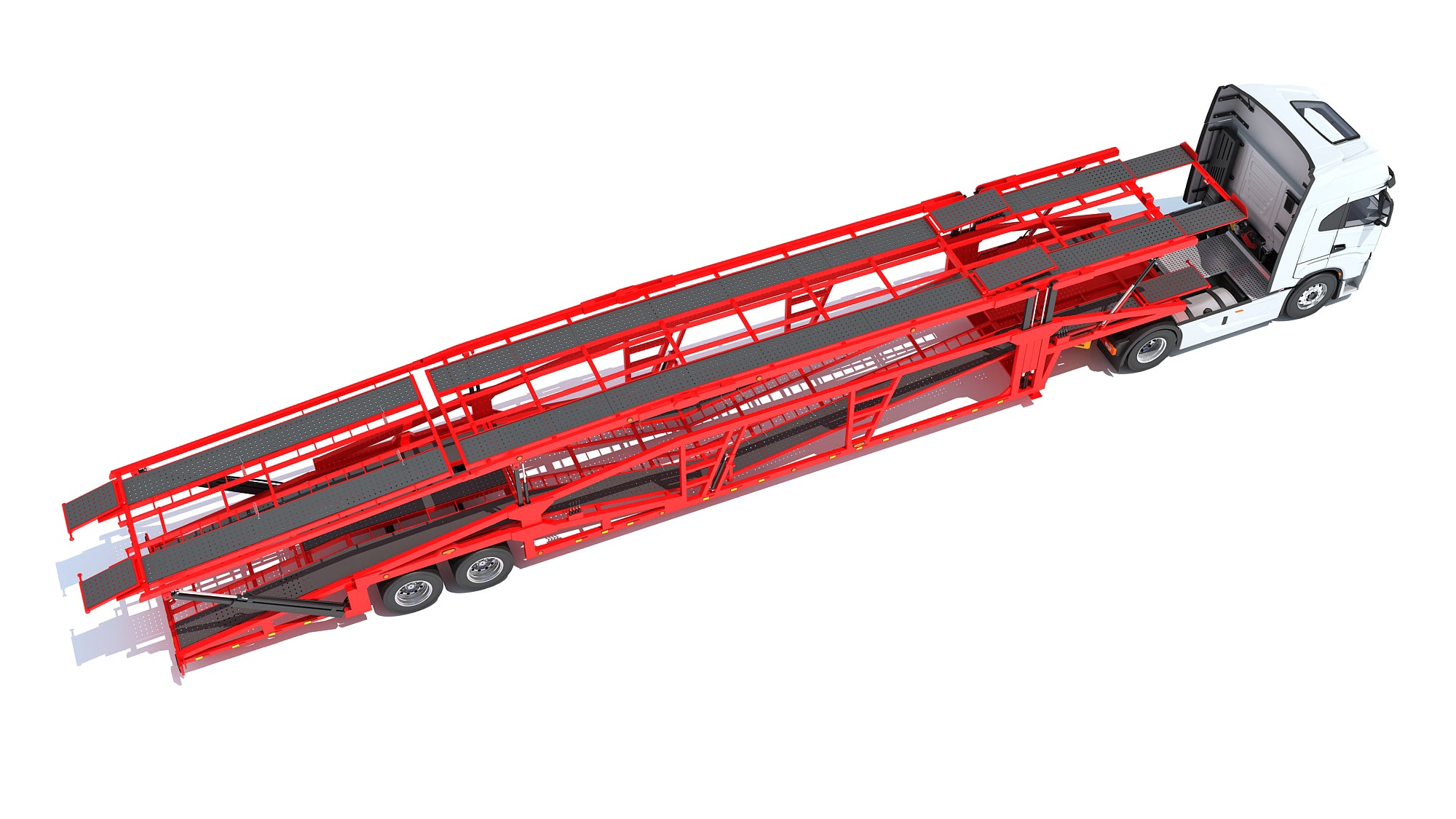 Car Transporter Semi Truck Model