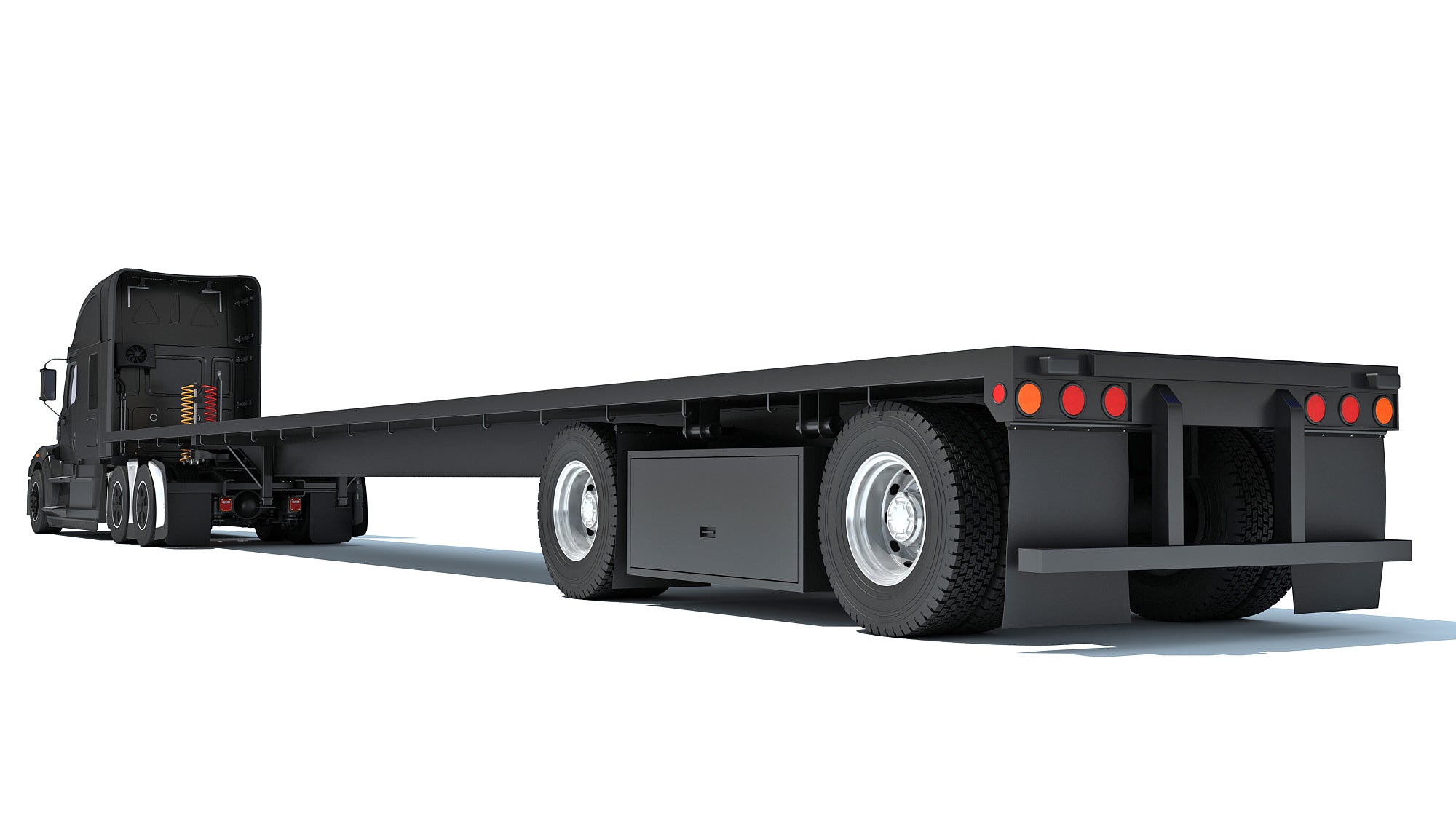 Truck with Flatbed Trailer