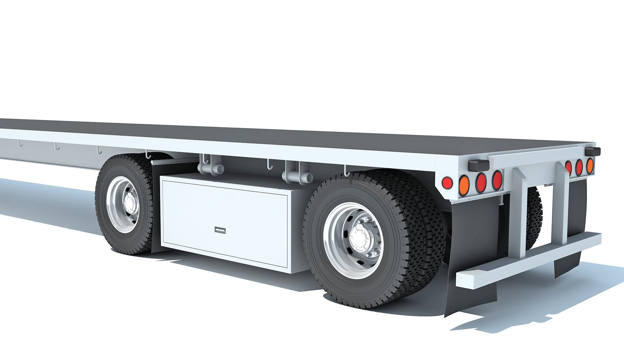 Semi Truck with Flatbed Trailer