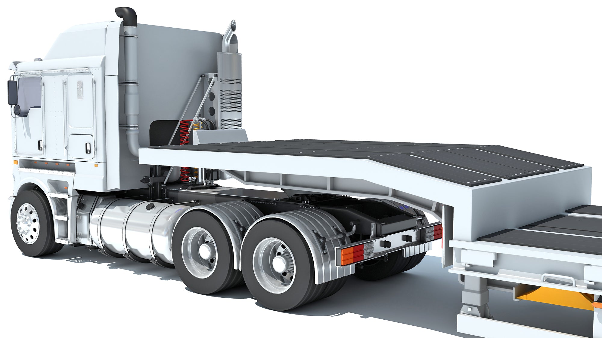 Truck with Platform Trailer