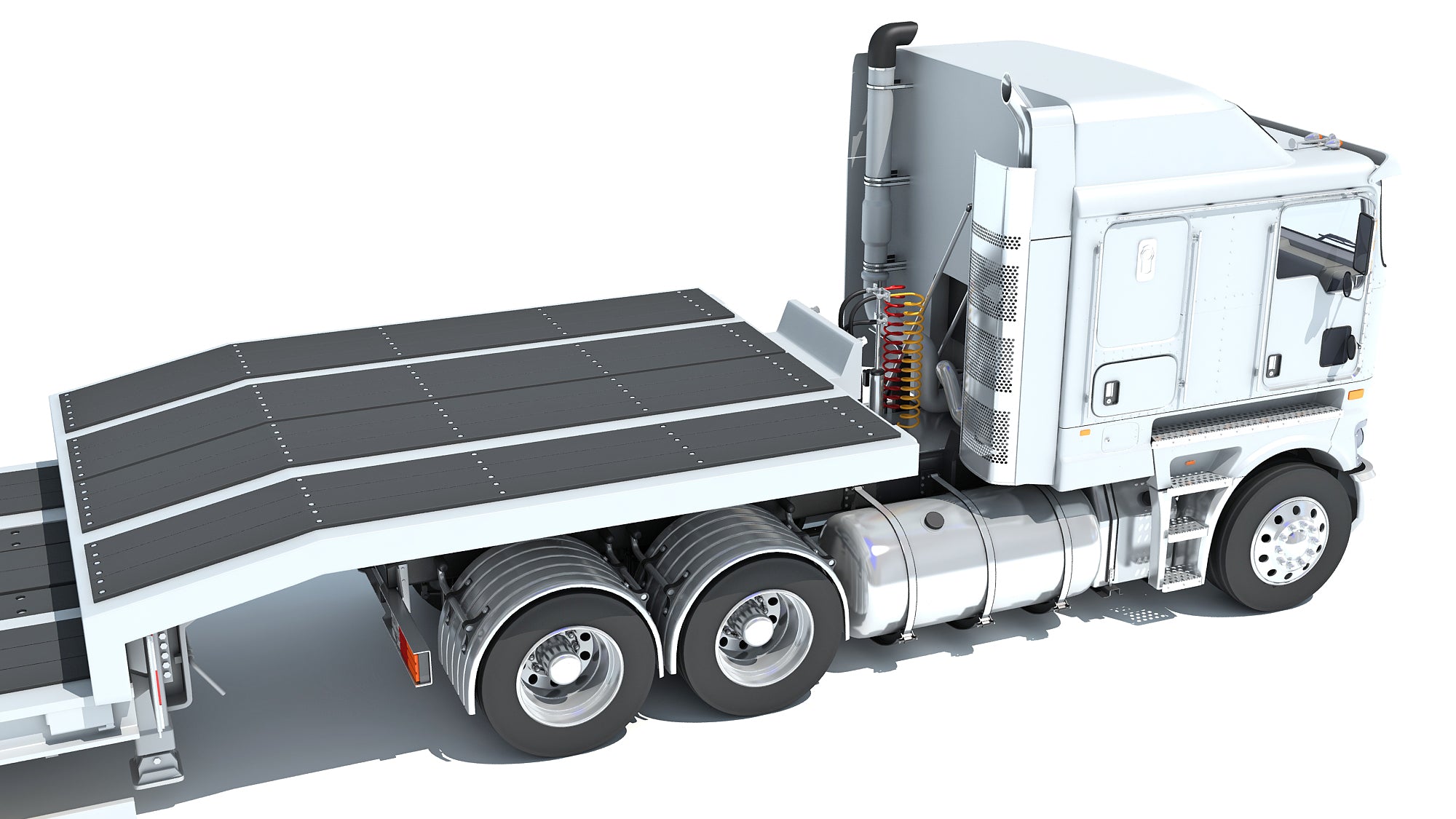 Truck with Platform Trailer