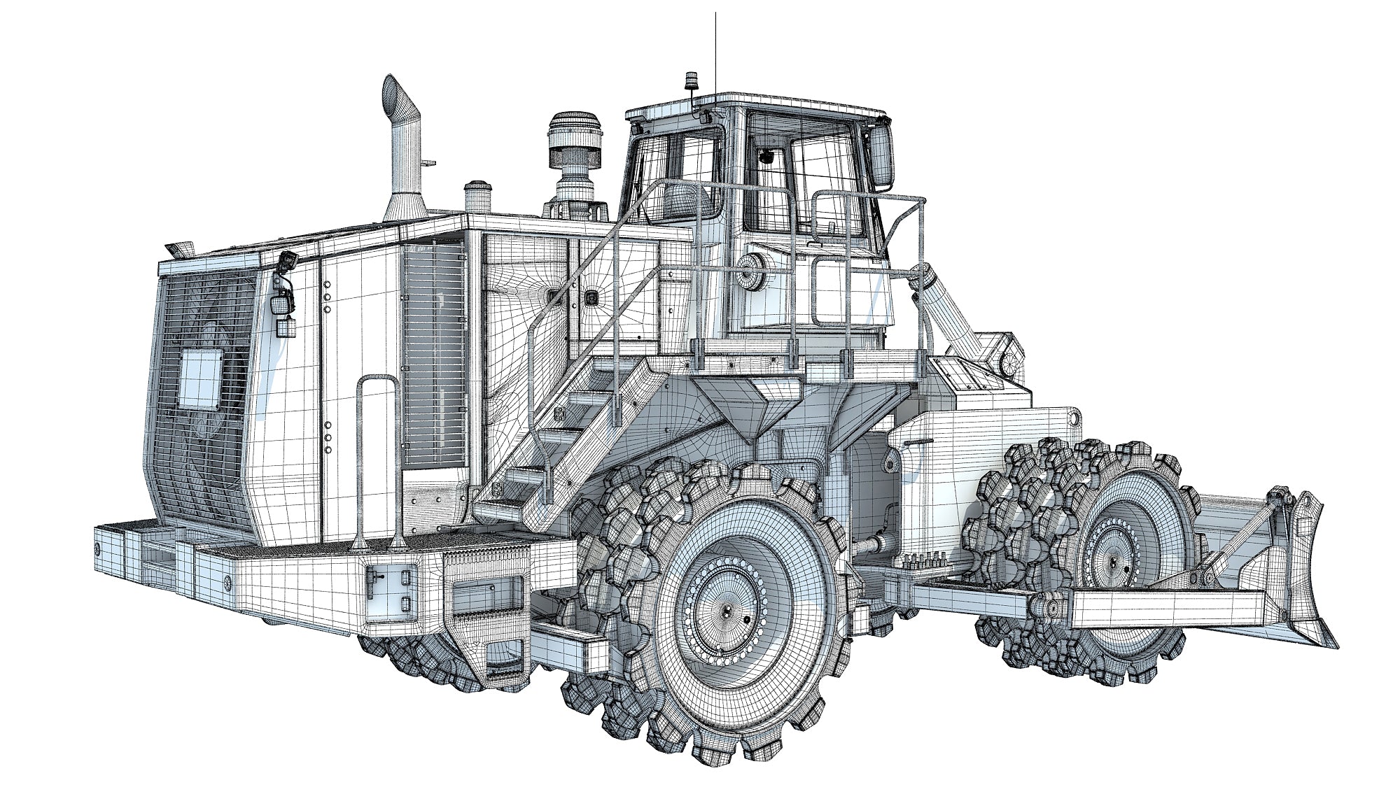 CAT Soil Compactor 3D Model