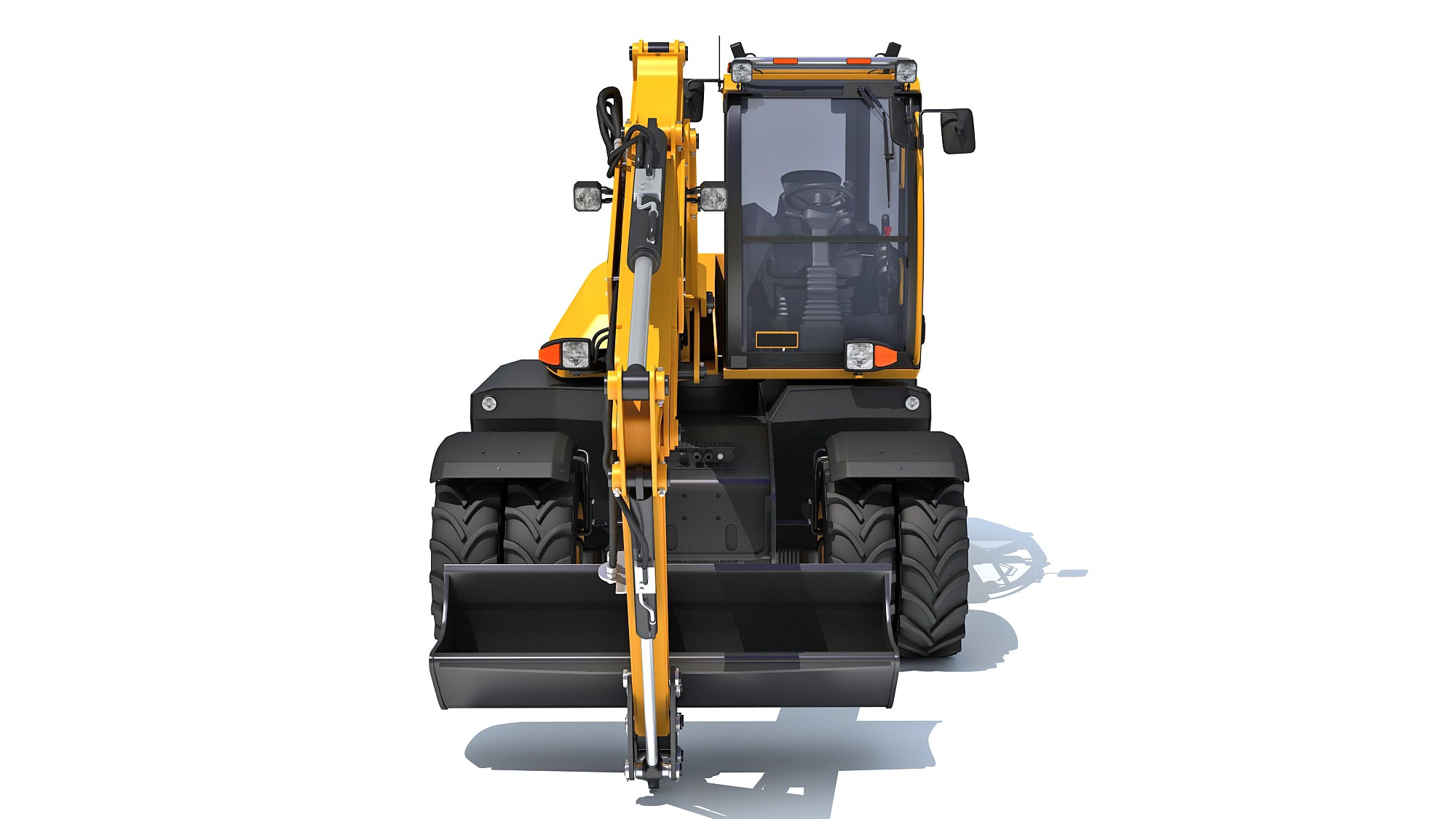 JCB HYDRADIG Wheeled Excavator 3D Model