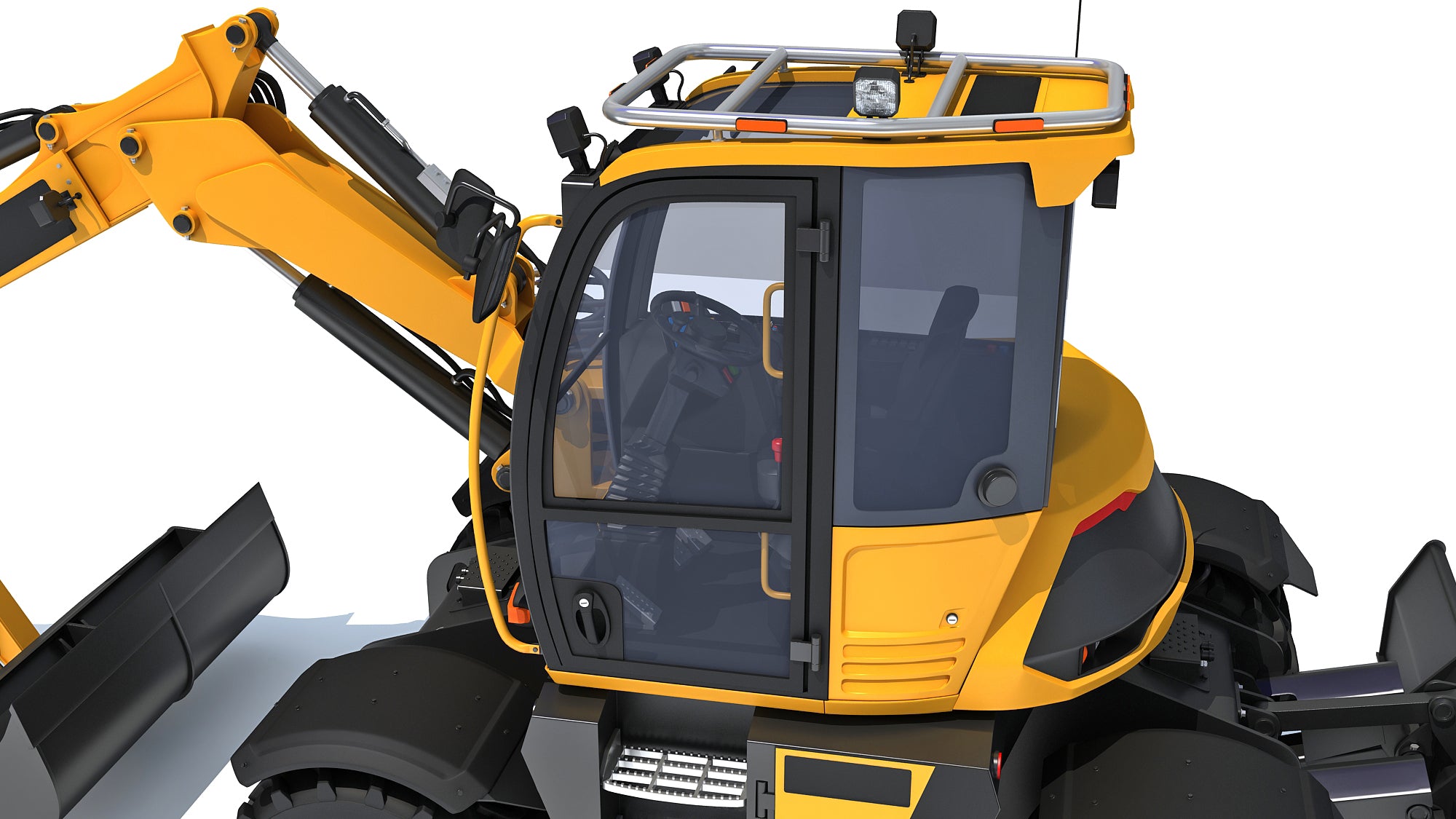 JCB HYDRADIG Wheeled Excavator 3D Model