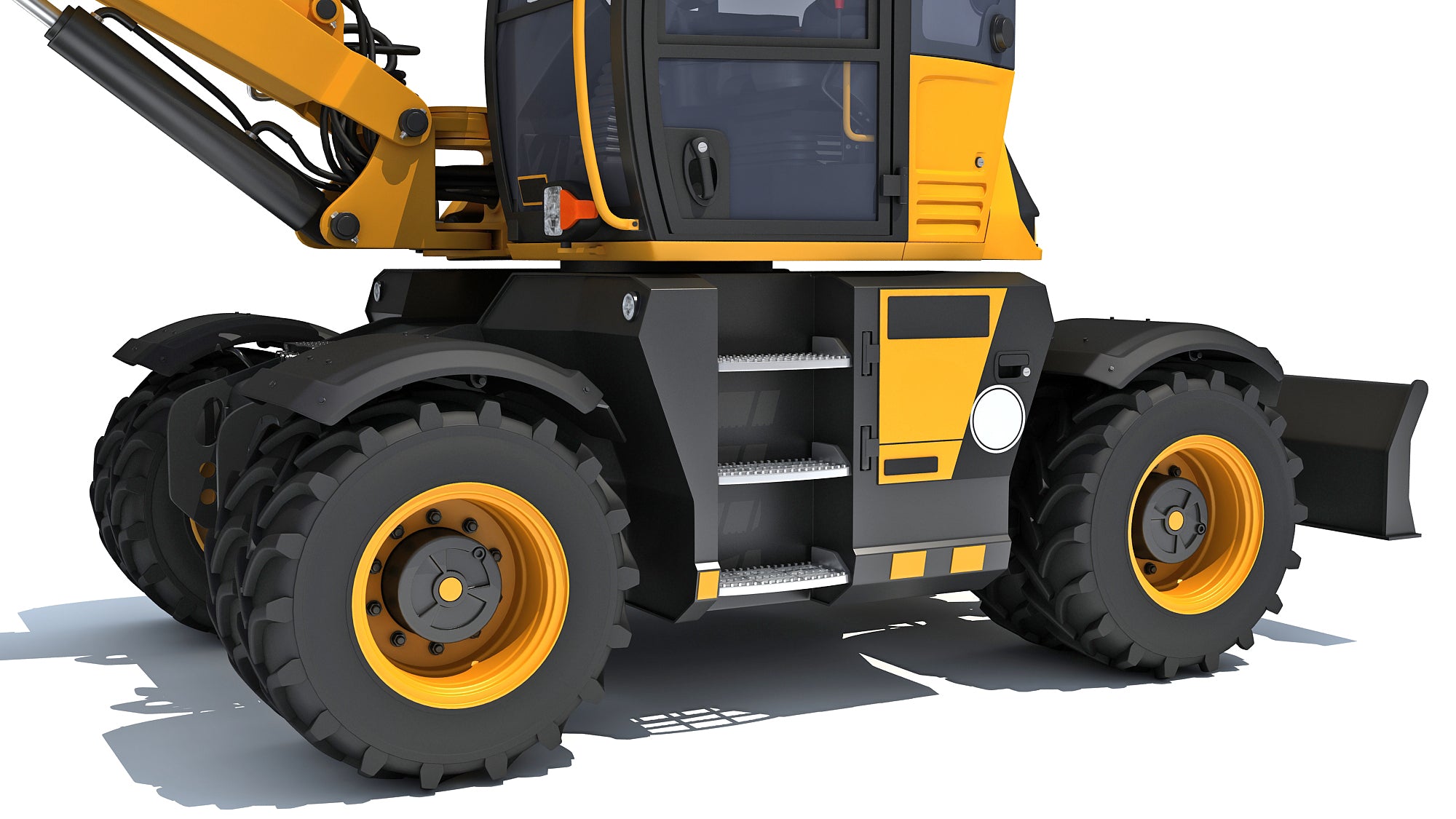 JCB HYDRADIG Wheeled Excavator 3D Model