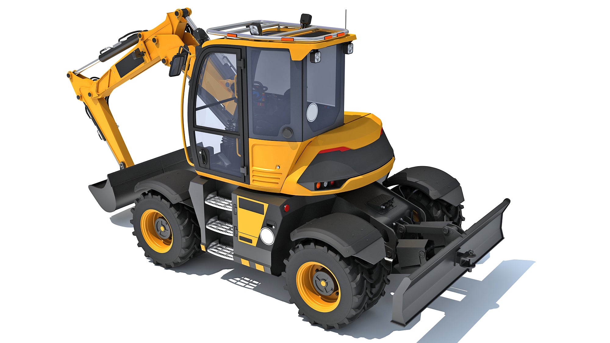 JCB HYDRADIG Wheeled Excavator 3D Model