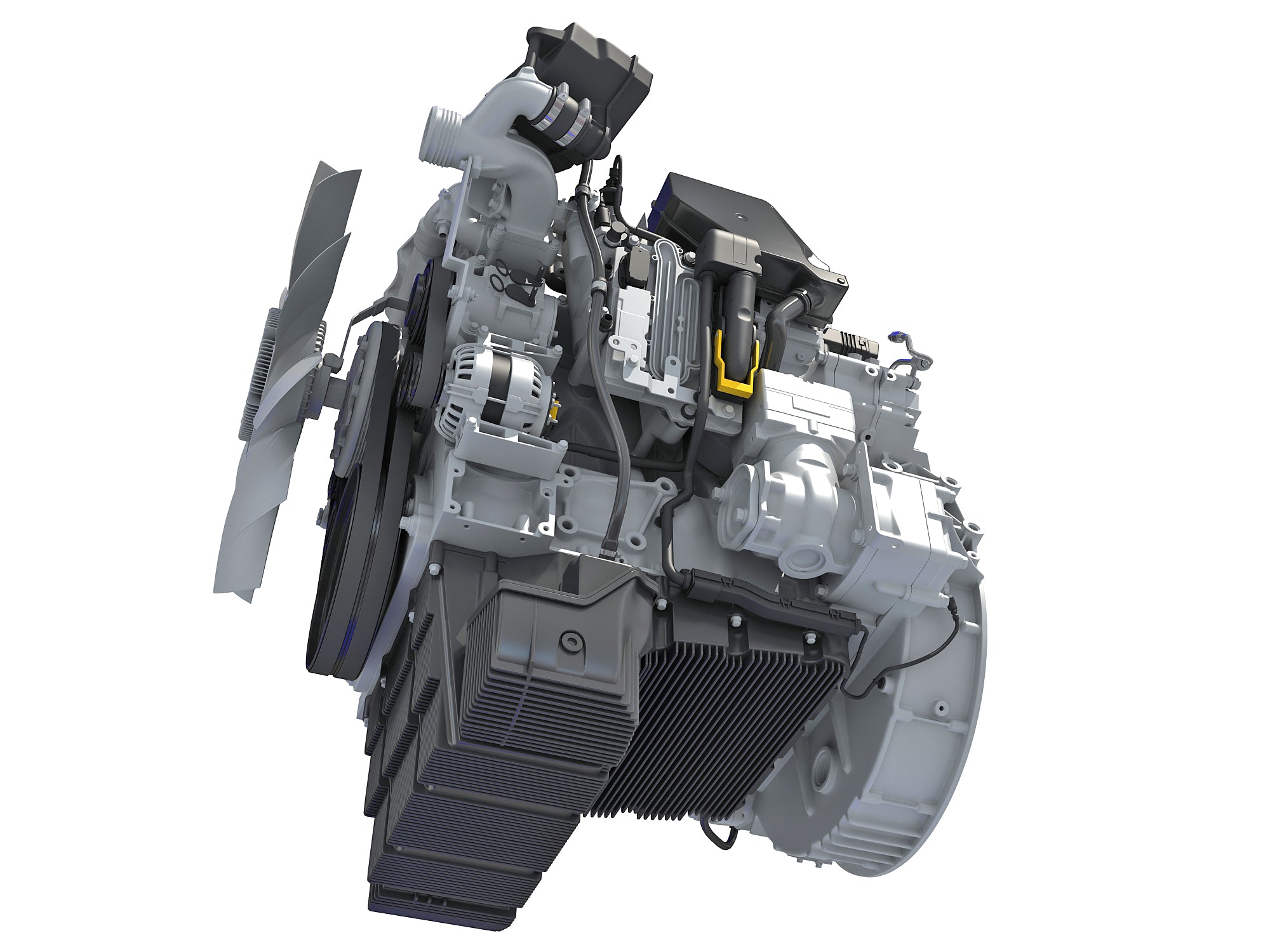 Detroit Truck Engine 3D Model – 3D Horse