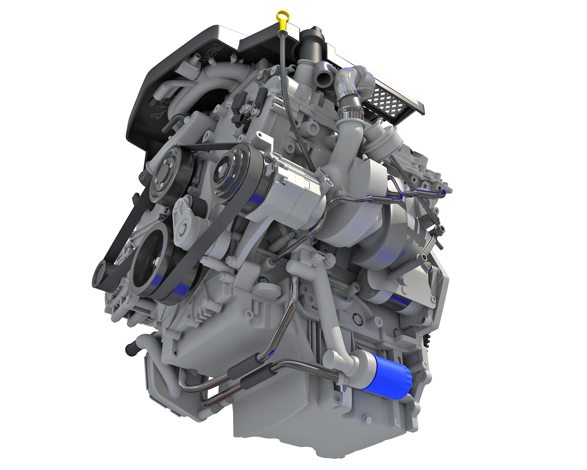 Animated V6 Engine