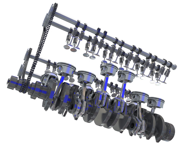 Animated V12 Engine Cylinders 3D Models – 3D Horse