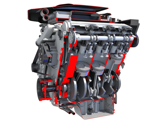 V6 Car Engine Cutaway - 3D Models – 3D Horse