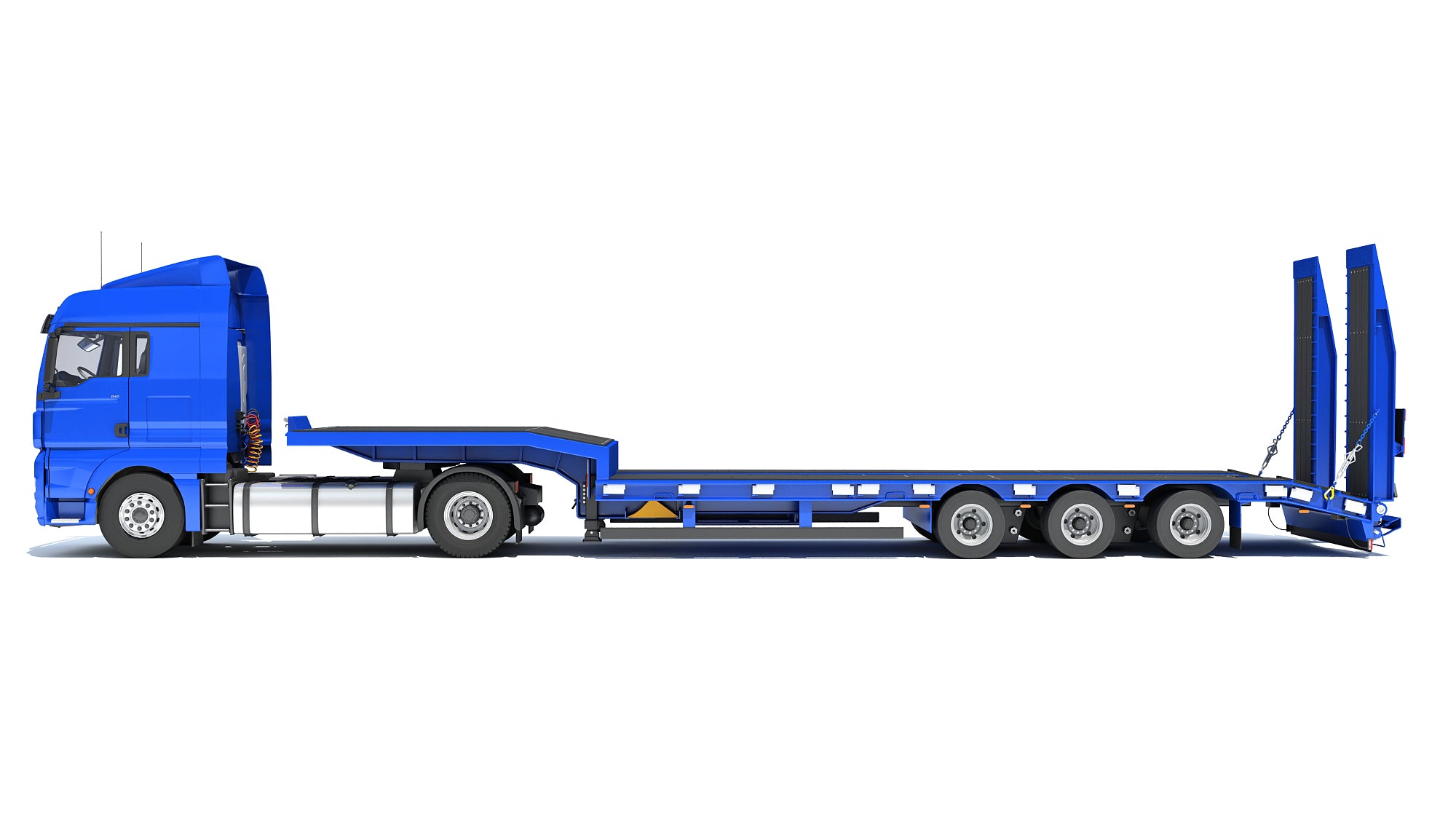 Heavy Truck with Semi Low Loader Trailer