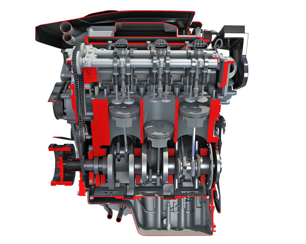 3D Models - Sectioned Animated V6 Engine – 3D Horse