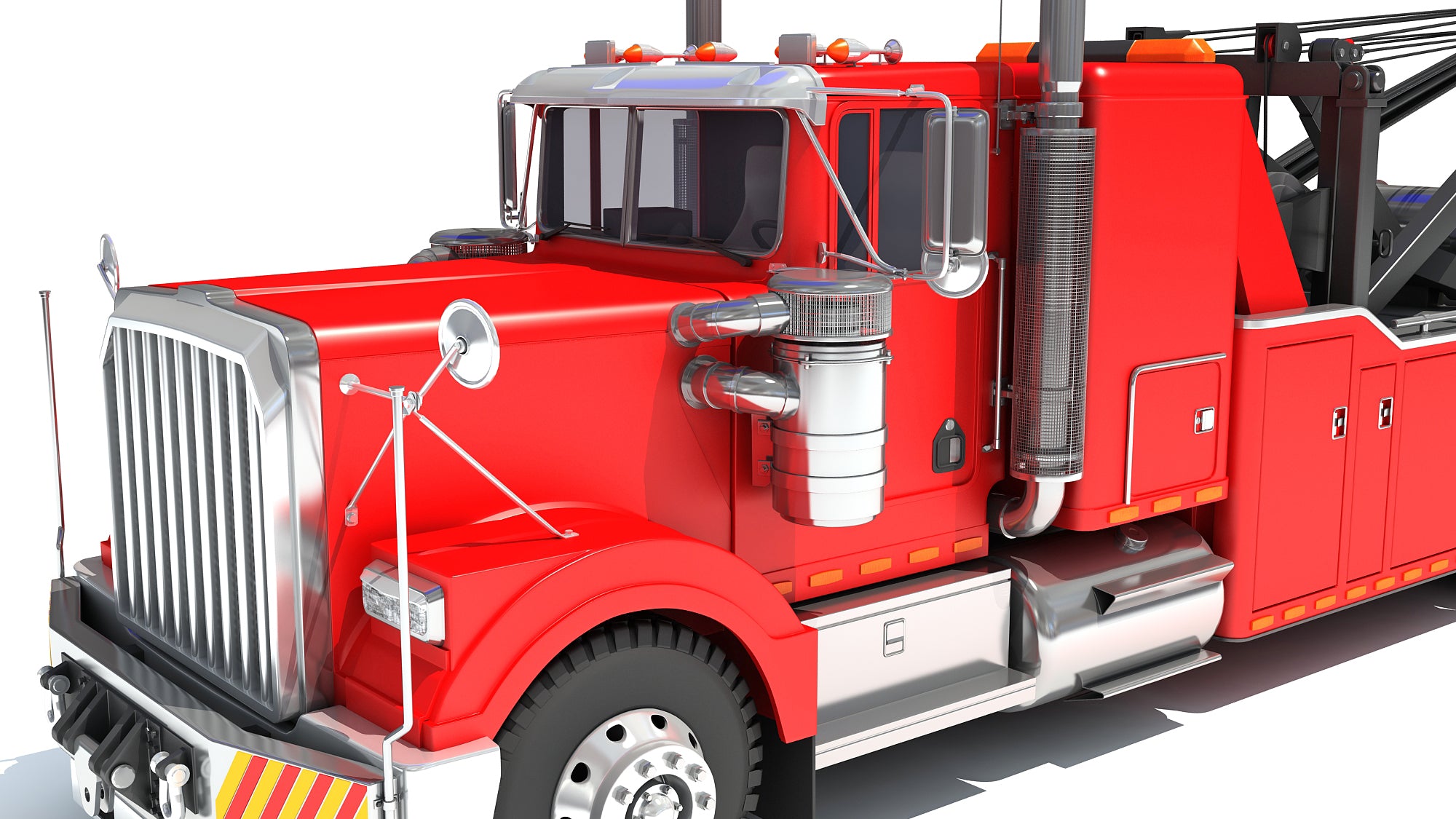 red tow truck clipart