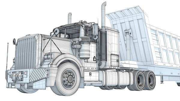 Truck with Tipper Trailer – 3D Horse