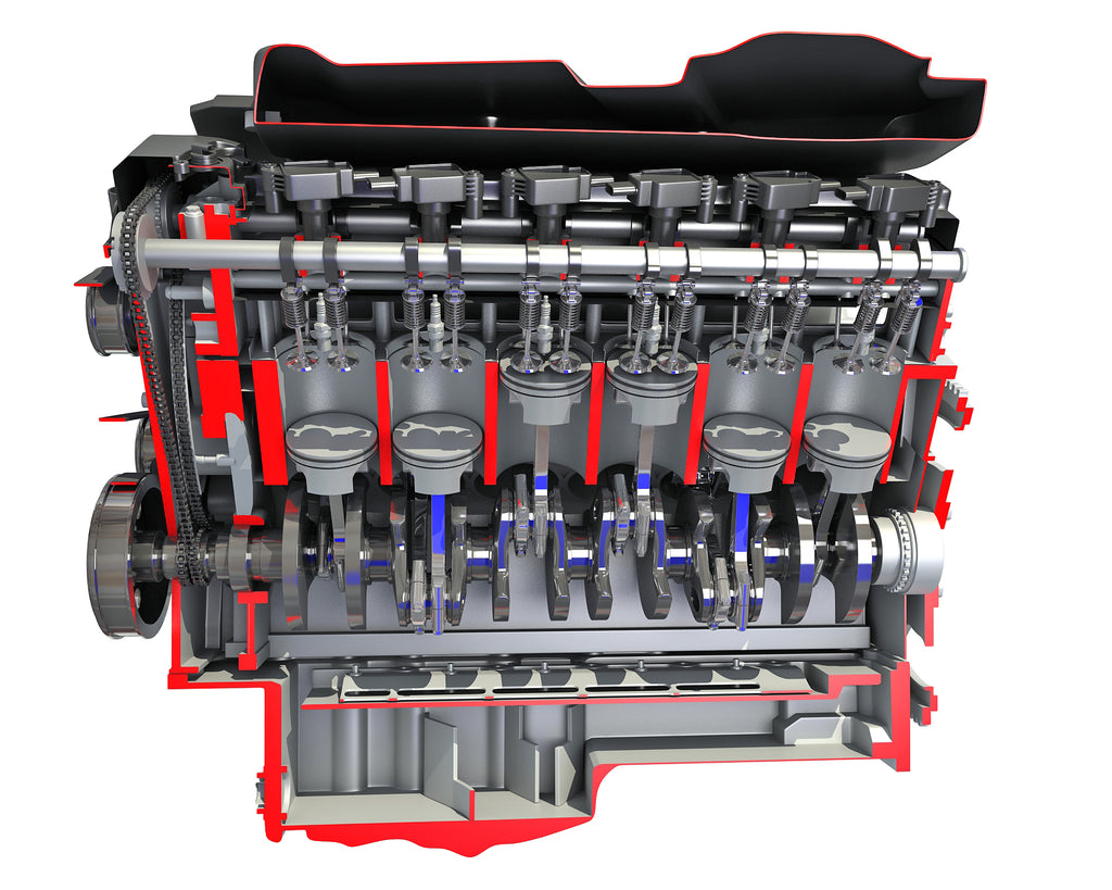 Cutaway Animated V12 Engine