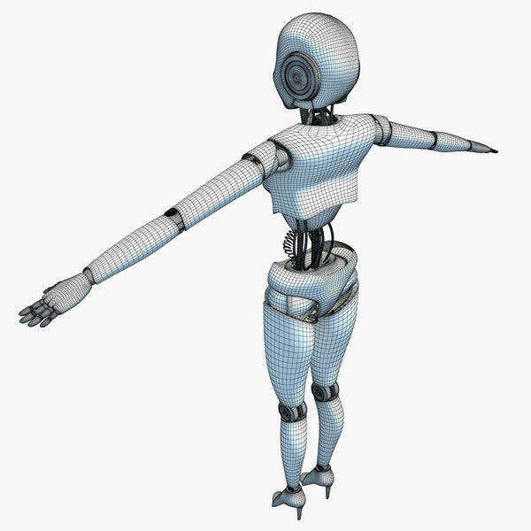 Rigged Female Robot 3D Model – 3D Horse