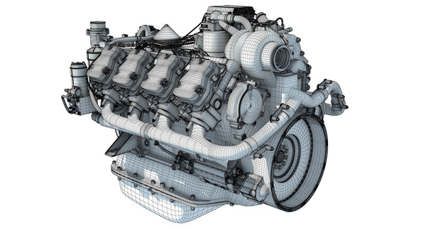 Scania V8 Engine Industrial Diesel Engines – 3D Horse