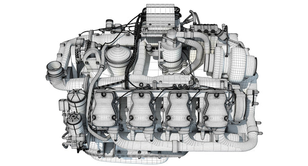 Scania V8 Engine Industrial Diesel Engines – 3D Horse