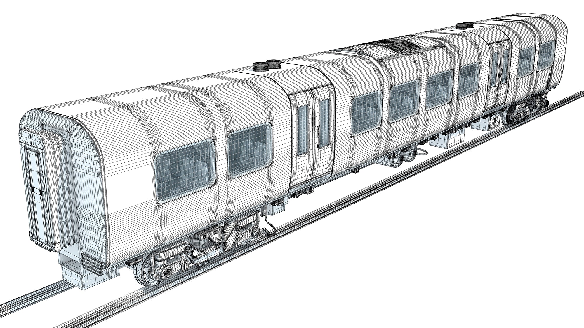 Train Passenger Coach Car 3D Models