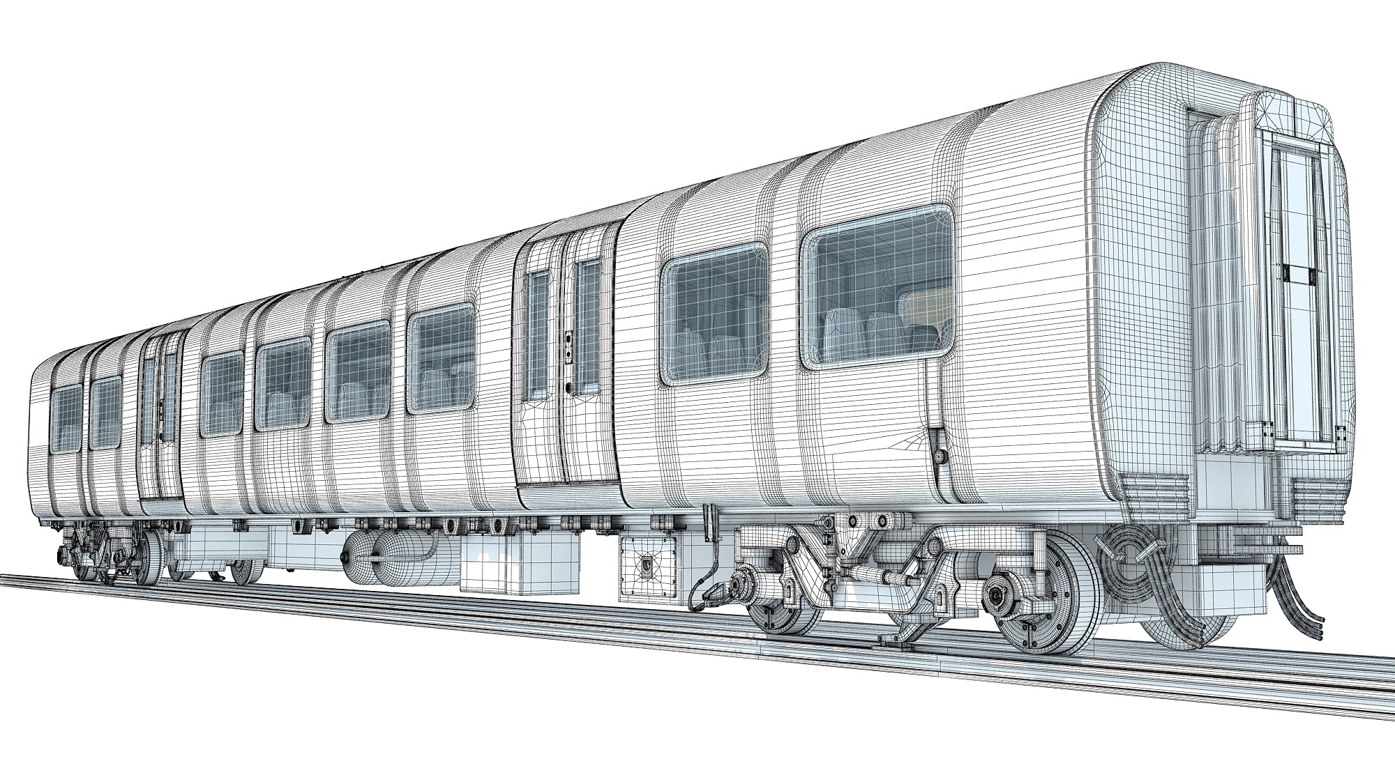 Train Passenger Coach Car 3D Models